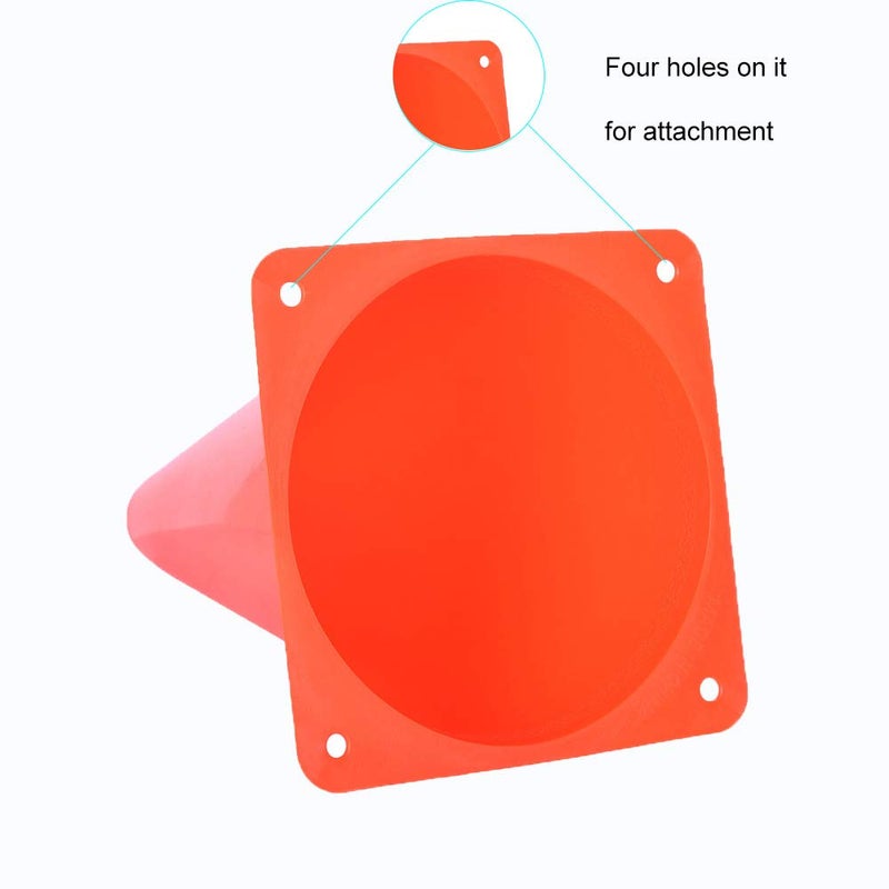 Alyoen 9 inch Traffic Cones, Plastic Sports Cones, Soccer Training Cones for Outdoor Activity & Festive Events (Sets of 10/15/ 20) - Image 3